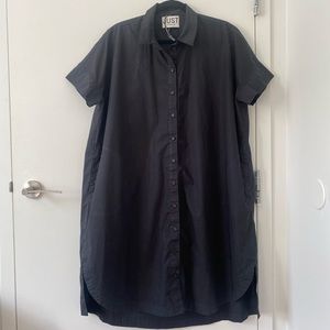 Just Female - Black Cotton Shirt Dress